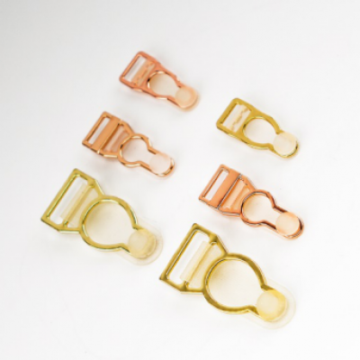 Zinc alloy electroplated garter buckle